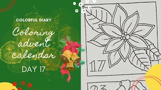 Coloring advent calendar  DAY 17  Colorful Diary [upl. by Auhsuj705]