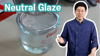 How to make a shiny glossy glaze  Neutral mirror glaze  Pastry 101 [upl. by Enixam]