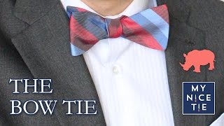 How to Tie a BOW TIE slowbeginner  How to Tie a Tie with a Freestyle Bow easy [upl. by Tterraj418]