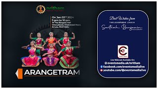 Arangetram  Nritham Dance Academy  02012024 [upl. by Gniw]