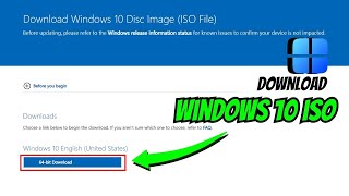 How to Download Windows 10 64bit ISO file in English Tutorial windows10 [upl. by Elmira]