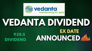 vedanta dividend 2024  vedanta dividend ex date Vedanta Share News Today [upl. by Aetnahc]