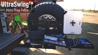 Swingaway Tire Carrier and Moto Prep Table [upl. by Wylen604]