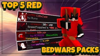 Top 5 BEST Red Bedwars Texture Packs 189  FPS Boost [upl. by Sineray793]