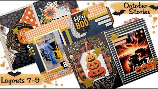 October Stories for 2023 Layouts 7  9 October Daily Pollys Paper Studio Scrapbook Tutorial [upl. by Pinsky567]