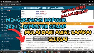 Langkah awal mengerjakan dapodik 2024 c pada semester genap [upl. by Anihsat]