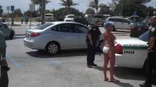 Woman in Bikini Arrested on Beach [upl. by Rakia626]