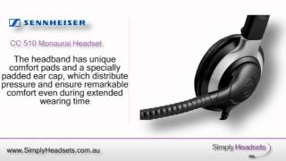 Sennheiser CC 510 Over the Head Monaural Headset Video Overview [upl. by Avenej]