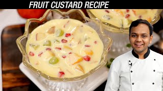 FRUIT CUSTARD Recipe  Super Creamy Easy Summer Dessert  CookingShooking [upl. by Radek]