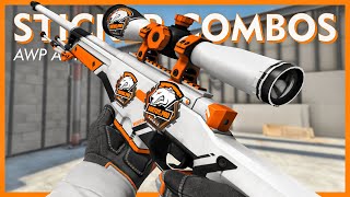 AWP Asiimov Sticker Combinations  CSGO 2021 [upl. by Edora195]