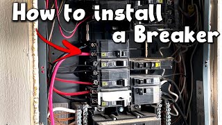 How to Install Square D 2 Pole Breaker [upl. by Harehs]