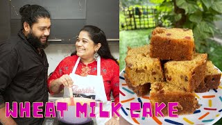 Soft Cake Using Wheat Flour  Wheat Milk Cake Recipe [upl. by Stovall403]