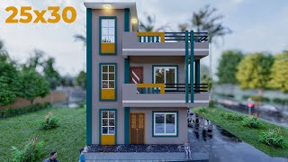 Beautifully Designed Small House of Floor Plan 25X30 [upl. by Nimoynib840]