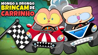 Mongo e Drongo APOSTAM corrida de CARROS  Brincadeira de Carrinhos  Corrida 🏁🚗 [upl. by Kristofer]