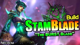 ESO PvP StamBlade High CRIT BURST 1vX Build Tutorial Necrom  quotThe BURST Bladequot [upl. by Emelita776]