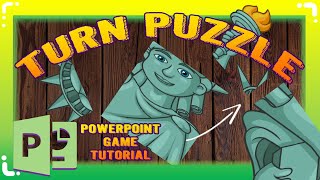 Turn Puzzle In PowerPoint  PowerPoint Games Tutorials [upl. by Eimmit]