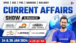 24th amp 26th Jan 2024 Current Affairs  Current Affairs Today  The Hindu Analysis by Bhunesh Sir [upl. by Kial]