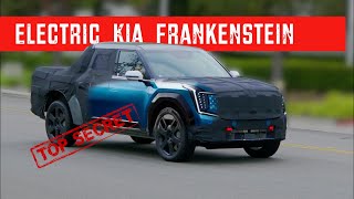 First ever Kia Electric Pickup Test Mule spotted in US [upl. by Macdermot]