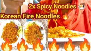 ASMR KOREAN RAMEN NOODLES 🍜 BULDAK 2X SPICY FIRE CHICKEN NOODLE  ASMR MUKBANG SPICY NOODLES [upl. by Nadda]