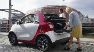 Smart Fortwo Cabrio  Red Color  Video on the Road [upl. by Fanchet]