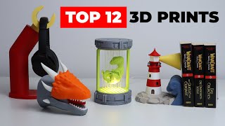 12 COOL 3D Prints YOU MUST SEE  BEST 3D Printing Ideas [upl. by Esilahs207]