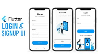 Welcome Login Signup Page  Flutter UI Tutorial  Speed Code [upl. by Geffner]