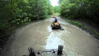 Polaris Sportsman 850 550 500 Deep Water Riding [upl. by Aneetak81]