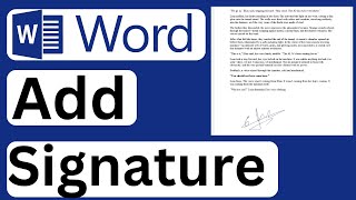 How to Add a Signature in Word  Easy to Follow [upl. by Carleen]