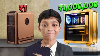 ₹1 VS ₹1000000 GAMING PC SETUPS [upl. by Ylloj114]