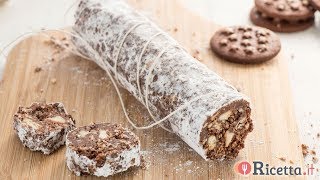 Salame al cioccolato con Pan di Stelle  Ricettait [upl. by Niloc59]