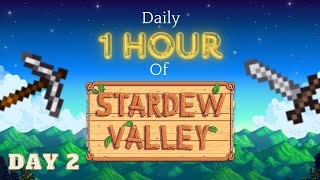 I Tried to Play 1 Hour of Stardew Valley Mobile Everyday Day 2 quotMining and Combatquot [upl. by Leyes]