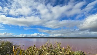 Travel Video A short video clip of the Pink Lake Kalbarri WA Hutt Lagoon [upl. by Conney]