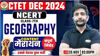 CTET DEC 2024  Class 7th Geography Geography Marathon CTET Level 2 Geography By Ankit Sir [upl. by Gothart38]