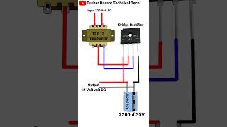 12 Volt Power Supply 12 0 12 Transformer Connection shorts [upl. by Ciryl]