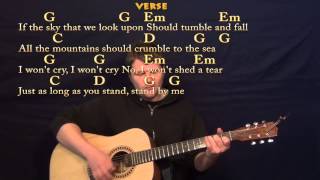 Stand By Me Ben E King Guitar Strum Cover Lesson in G with LyricsChords [upl. by Johen]