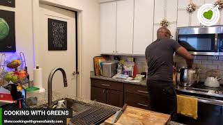 Prepping collards and cabbage [upl. by Junna]