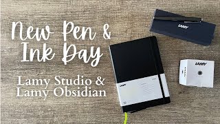 newpenday  Lamy Studio and Lamy Crystal Obsidian  Giveaway from Oblation Papers [upl. by Ahsinrats]