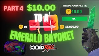 CSGOROLL 10 COINS TO AN EMERALD M9 BAYONET  PART 4INSANE CLUTCH [upl. by Pearson]