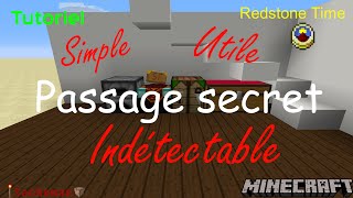 Passage secret avec un coffre caché Tuto redstone minecraft [upl. by Zeta502]