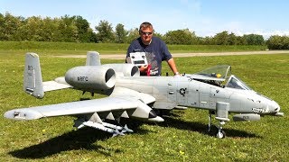 GIANT RC A10 WARTHOG WITH BRRRRT amp FLARE [upl. by Nert167]