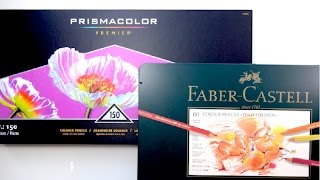 Prismacolor vs FaberCastell Polychromos  Pencil Comparison [upl. by Ecahc]