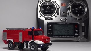 Zetros Fire Truck Herpa  RC 187  Spektrum DX8  tecnical details [upl. by Airretnahs]