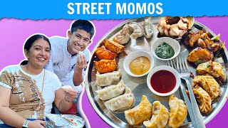 Street MOMOS Food Vlog  CookWithNisha [upl. by Saibot]