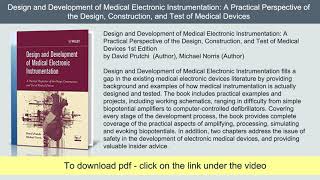 Design and Development of Medical Electronic Instrumentation  Download PDF [upl. by Mikiso20]