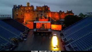 Edinburgh Castle Concerts 2017 load in timelapse long version [upl. by Lamprey]