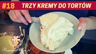 Trzy kremy do tortów krem czekoladowy kawowy waniliowy [upl. by Acinomad]