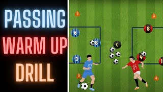 Passing Warm Up Drill  U8 U9 U10 U11  FootballSoccer [upl. by Most]