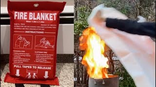 Do Fire Blankets Really Work Testing Fire Blankets on Real Fires [upl. by Ynehteb96]