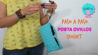 Tutorial Porta ovillos a crochet  punto cesta [upl. by Assilen]