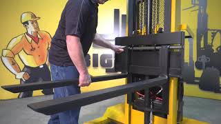 Total Warehouse  Big Joe IBH custom walkie stacker [upl. by Leruj]